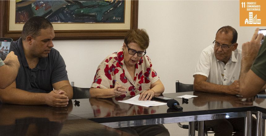 Portal de Notcias PJF | Prefeita assina ordem de servio para reforma da Praa Maria Eldia, no bairro So Benedito | PREFEITA - 2/5/2024