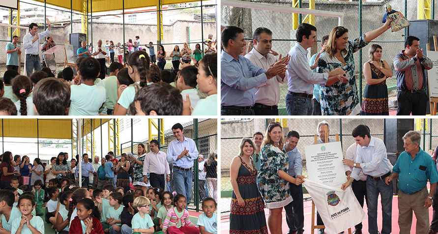 Portal de Notcias PJF | Conquista para a educao  Prefeito inaugura obras de revitalizao da Escola Municipal Arllete Bastos Magalhes | SE - 25/11/2014