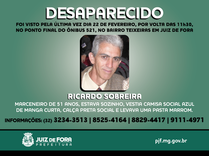 Portal de Notcias PJF | Desaparecido em Juiz de Fora | SECOM - 4/3/2015