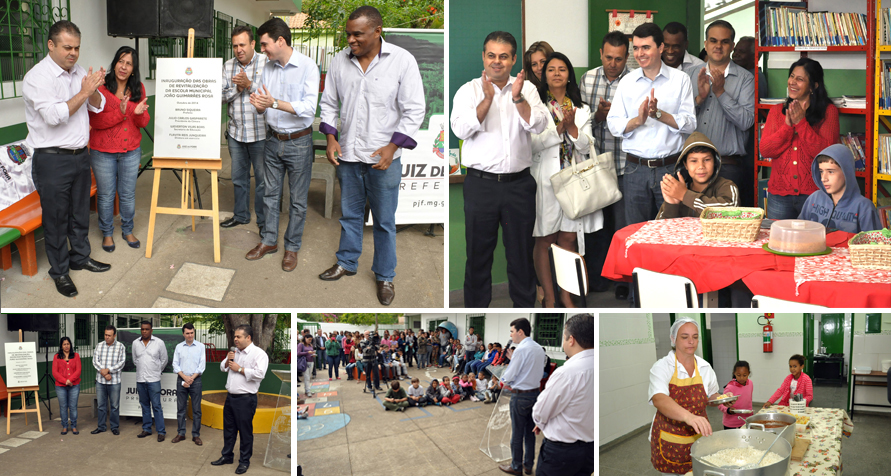 Portal de Notcias PJF | JF+Educao  Prefeitura inaugura obras de revitalizao da E.M. Joo Guimares Rosa | SE - 23/10/2014