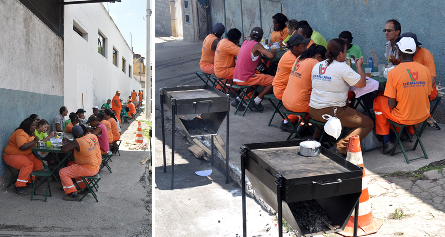 Portal de Notcias PJF | Demlurb entrega mesas, bancos e foges portteis para equipes de trabalho nas ruas | DEMLURB - 16/12/2014
