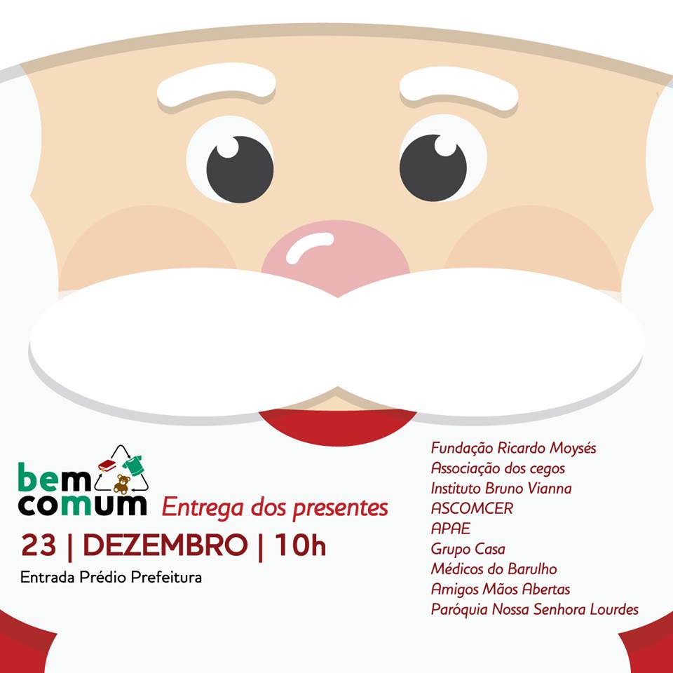 Portal de Notcias PJF | Bem Comum entrega brinquedos a nove organizaes da cidade   | SECOM - 22/12/2014