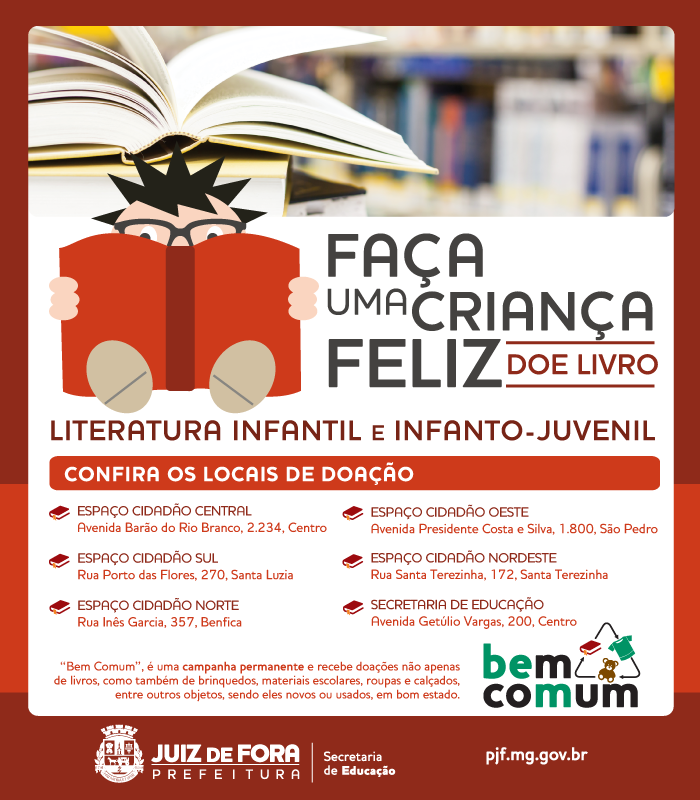 Portal de Notcias PJF | Encerramento da campanha Faa uma Criana Feliz: Doe um Livro! ter pirmide montada com livros arrecadados | SE - 23/10/2014