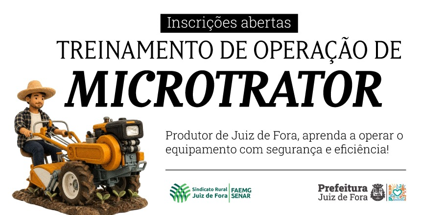 Portal de Notícias PJF | PJF abre inscrições para treinamento em operação de microtrator | SDA - 30/7/2026