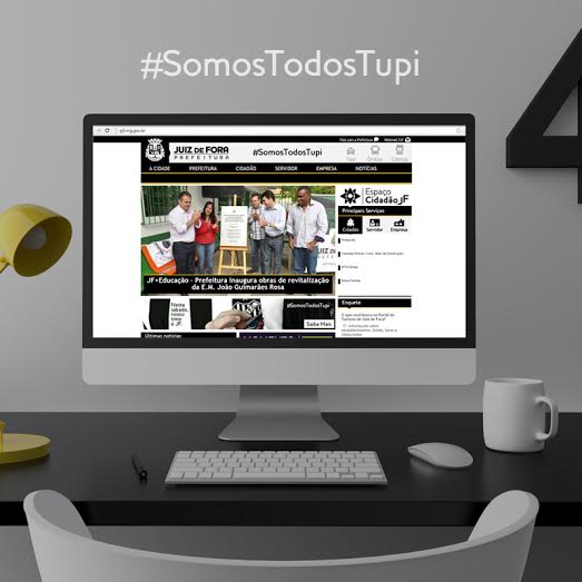 Portal de Notcias PJF | #SomosTodosTupi: site da Prefeitura muda as cores em apoio ao time da cidade | SECOM - 24/10/2014
