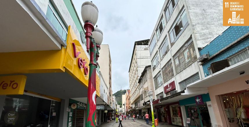 Portal de Notícias PJF | PJF e Associação de comerciantes da Rua São João promovem intervenção artística em postes do centro | SG - 29/11/2023