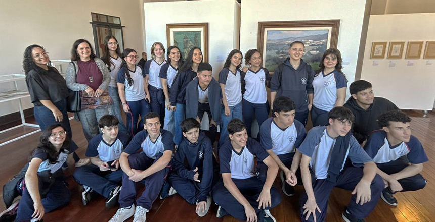 Portal de Notícias PJF | Alunos do Colégio Santos Anjos visitam exposição “Cidade do Sonho” na Galeria Nívea Bracher | FUNALFA - 23/6/2026