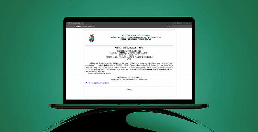 Portal de Notícias PJF | Funalfa publica resultado final do Edital 2/2026 da PNAB para Pontos e Pontões de Cultura | FUNALFA - 26/10/2026