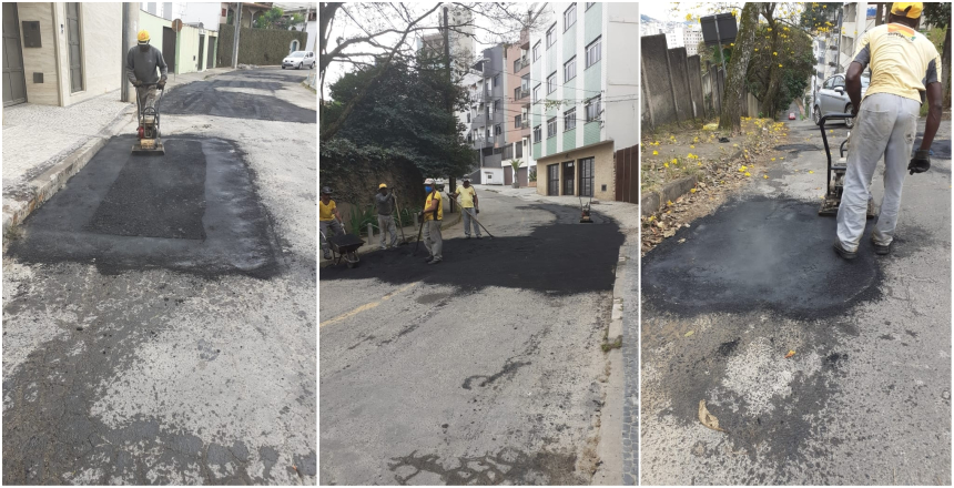 Portal de Notcias PJF | Empav aplica mais de 300 toneladas de asfalto em ruas da cidade | EMPAV - 1/7/2020