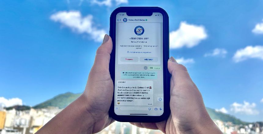 Portal de Not�cias PJF | Servi�o de SMS da Defesa Civil ultrapassa 50 mil cadastros | DEFESA CIVIL - 3/4/2024