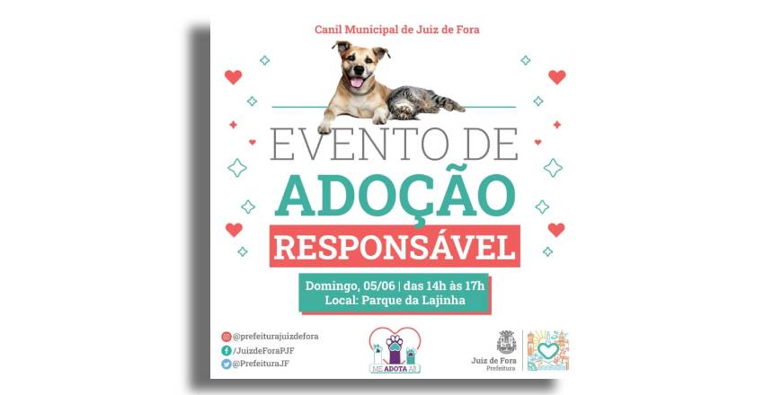 Portal de Notícias PJF | Canil Municipal promove adoção de cães neste domingo, 5, no Parque da Lajinha | PREFEITURA - 3/6/2022