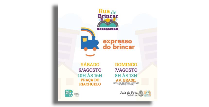 Portal de Notcias PJF | Em parceria com PJF, projeto itinerante promove atividades na Praa do Riachuelo e na Rua de Brincar | SG - 3/8/2022