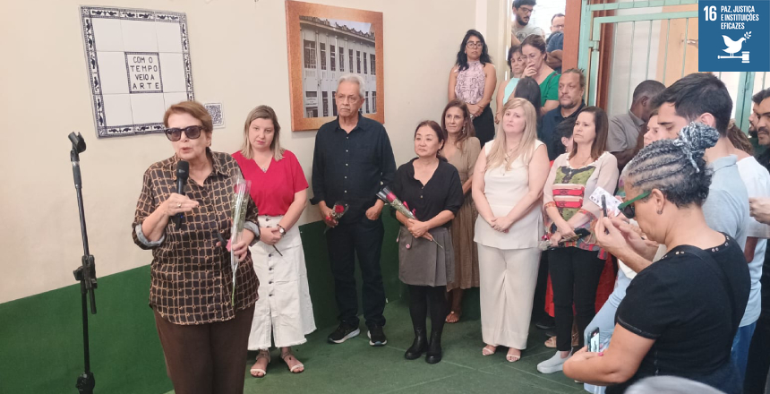 Portal de Not�cias PJF | Marco pela democracia � instalado no conservat�rio - espa�o que j� foi cadeia, hoje ensina arte | PREFEITA - 4/12/2024