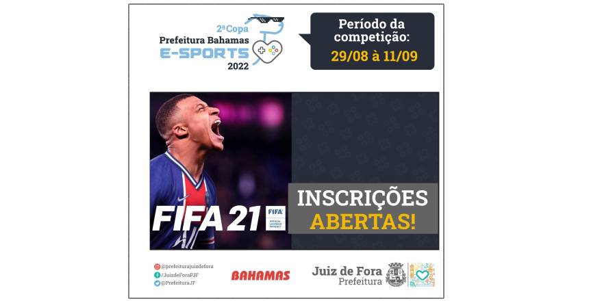 Portal de Notícias PJF | Copa Prefeitura Bahamas de e-Sports abre inscrições para o Fifa 21 | SEL - 5/8/2022