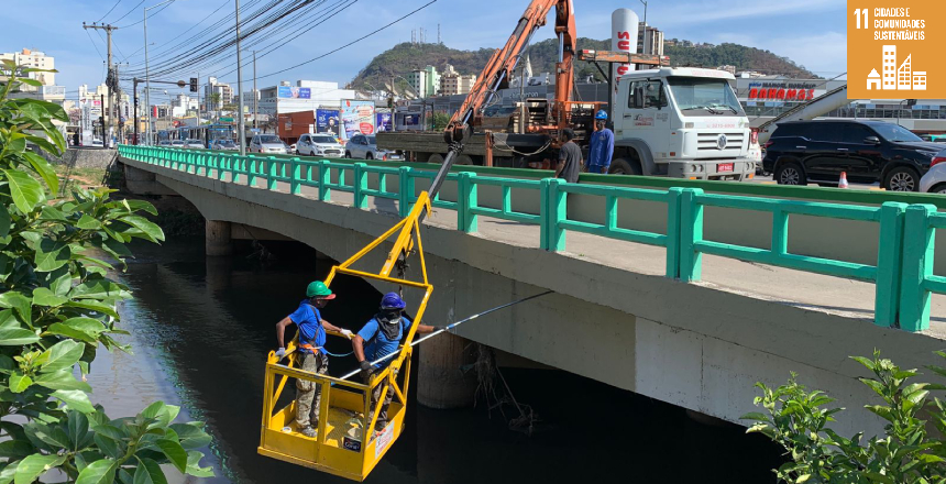 Portal de Notícias PJF | Prefeitura avança nas ações de revitalização na ponte do Manoel Honório | EMPAV - 5/9/2023