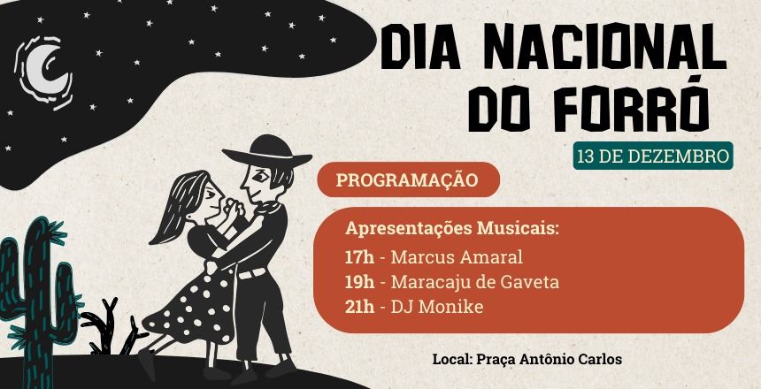 Portal de Notícias PJF | Dia Nacional do Forró terá shows musicais na Praça Antônio Carlos | FUNALFA - 7/12/2023