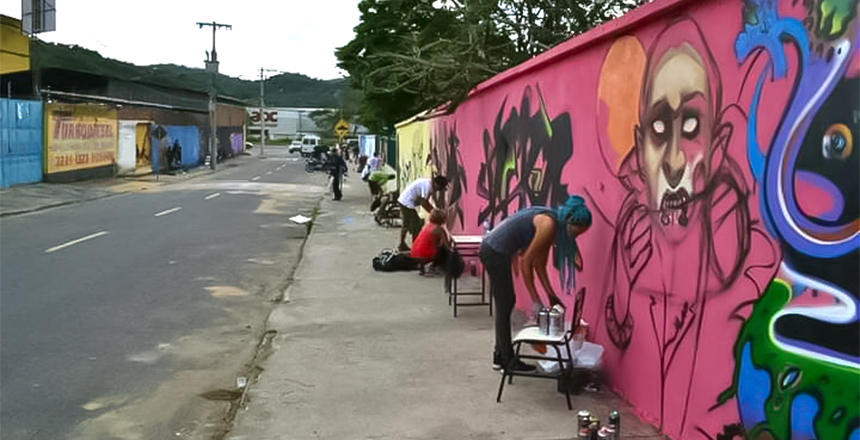 Portal de Notcias PJF | Encontro de grafite rene artistas do Brasil, Mxico e Portugal | FUNALFA - 8/6/2022