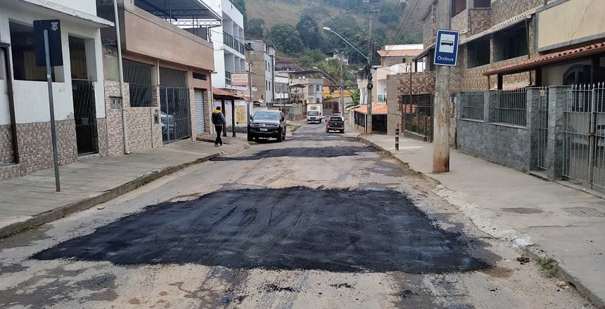Portal de Notcias PJF | Empav realiza pavimentao asfltica na Cidade do Sol e em Santa Efignia   | CESAMA - 9/6/2021
