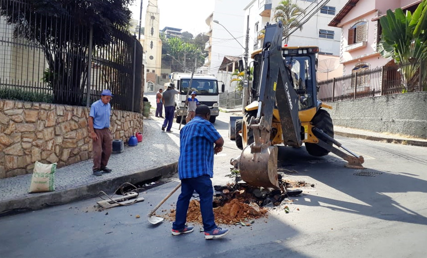 Portal de Notcias PJF | Secretaria de Obras recupera rede de guas pluviais no Santa Ceclia | SO - 13/9/2019