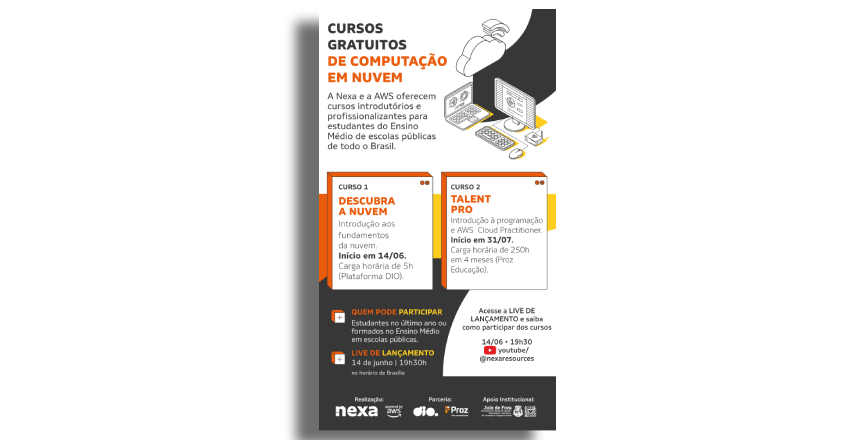 Portal de Not�cias PJF | Capacita��o gratuita em computa��o em nuvem ser� lan�ada em Juiz de Fora | SEDIC - 14/6/2023