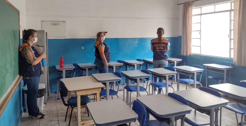 Portal de Not�cias PJF | Defesa Civil realiza vistorias preventivas em escolas estaduais do munic�pio | DEFESA CIVIL - 15/12/2021