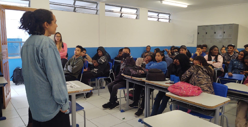Portal de Notcias PJF | Cras Leste aborda sade mental com estudantes do bairro So Benedito | SAS - 16/9/2022