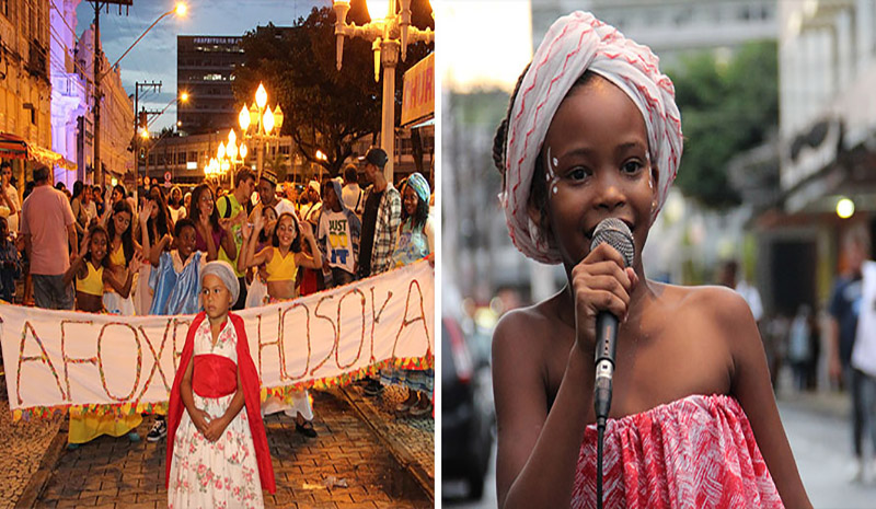 Portal de Not�cias PJF | �JF + Carnaval� - Encontro de gera��es no cortejo de afox�s | FUNALFA - 5/2/2015