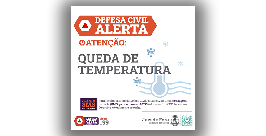 Portal de Notcias PJF | Defesa Civil alerta sobre frio intenso nos prximos quatro dias | DEFESA CIVIL - 17/5/2022