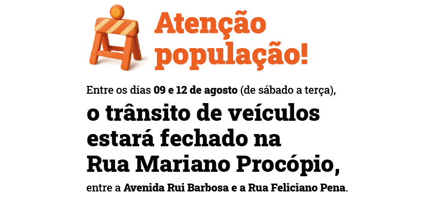 Portal de Not�cias PJF | Rua Mariano Proc�pio ter� interdi��o total a partir deste s�bado, 9, para estudos t�cnicos do novo viaduto | SMU - 6/8/2025