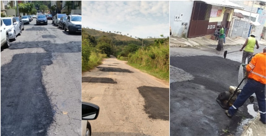Portal de Not�cias PJF | Estrada do Humait� e mais quatro bairros recebem opera��o tapa-buracos | EMPAV - 21/10/2020