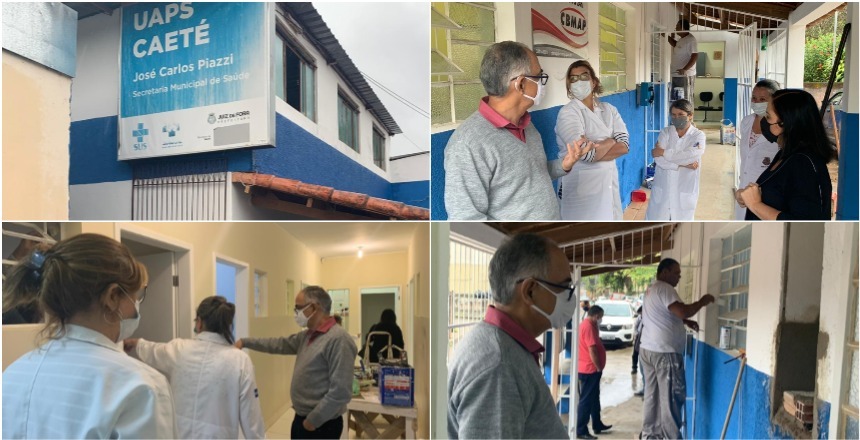 Portal de Notcias PJF | Prefeito visita obras na Unidade Bsica de Sade no Distrito de Caet | SS - 22/9/2020