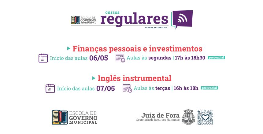 Portal de Noticias PJF | Escola de Governo abre inscries para oficina de finanas e curso de ingls instrumental - SRH | 25/4/2024