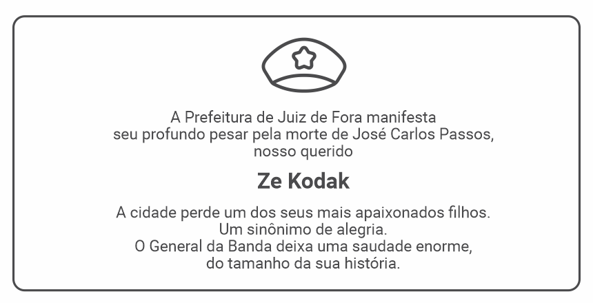 Portal de Not�cias PJF | Nota de pesar | PREFEITA - 27/2/2021