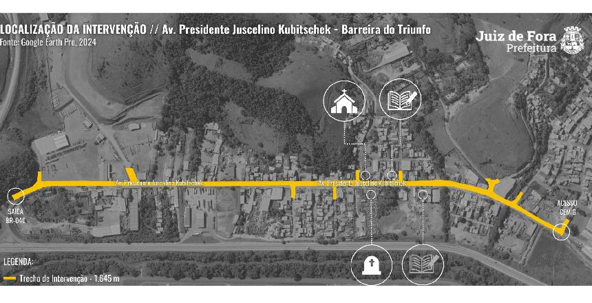Portal de Not�cias PJF | Prefeitura inicia obras de reurbaniza��o da Av. Presidente Juscelino Kubitschek no bairro Barreira do Triunfo | SO - 22/7/2025